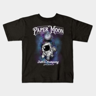 Paper Moon Tattoo Co Moon Man Kids T-Shirt
